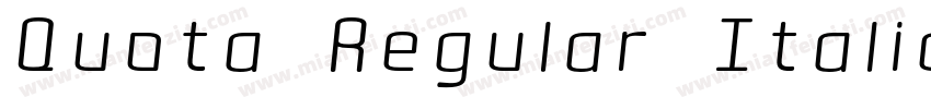 Quota Regular Italic Cond字体转换